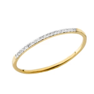 Dainty Diamond Band Ring in Gold (Available in Yellow/Rose/White Gold) - Picture 1 of 3