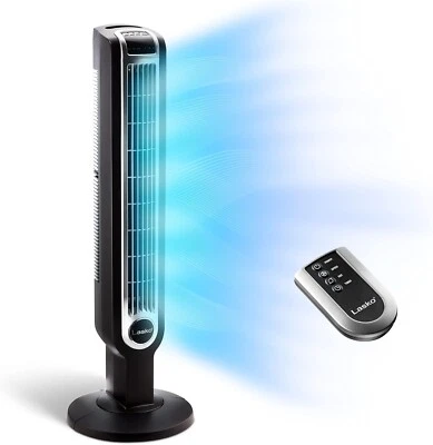 Lasko Oscillating Tower Fan 36" 3 Speeds Timer Remote Control for Home Office - Image 1 of 4