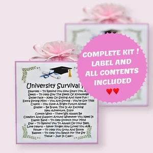 University Survival Kit (Pink) ~ Unique Fun Novelty Good Luck Gift & Card - Picture 1 of 5