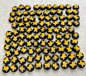 Bottle Caps w/Texas Shape ~100~Yellow~Great for crafting, earrings, table top + - Picture 1 of 7