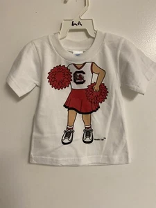 South Carolina Gamecocks Girls Cheerleader White Shirt Size 12 Months   C - Picture 1 of 3