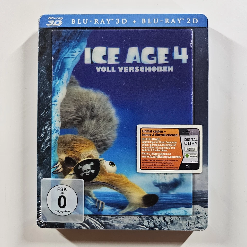 Ice Age 4 Limited Edition 3D + 2D Lenticular Steelbook - (Blu-Ray) - NEU&OVP  - Bild 1 von 1
