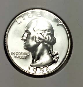 1956 GEM PROOF WASHINGTON QUARTER 90% SILVER - Picture 1 of 2