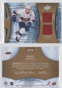 2009-10 Upper Deck Artifacts Frozen Artifacts Copper /50 Saku Koivu #FA-SK