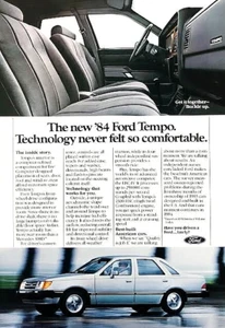1984 FORD TEMPO 4-DOOR SEDAN—ORIGINAL MAGAZINE ADVERTISEMENT—VINTAGE PRINT AD - Bild 1 von 1