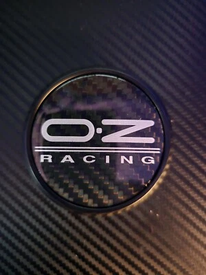 1x 67.5mm Genuine OZ Racing Wheel Centre Cap Hub Cover Carbon Acrylic M673 BLACK - Image 1 of 3