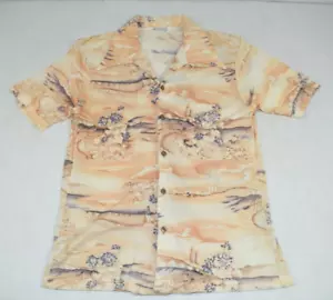 Vintage Leisure Shirt Kmart California Styled Size S 60s Mod California Sunset - Picture 1 of 8