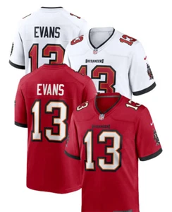 Mike Evans #13 Bucs Men's White Away and Red Home Replica Jersey - Picture 1 of 3