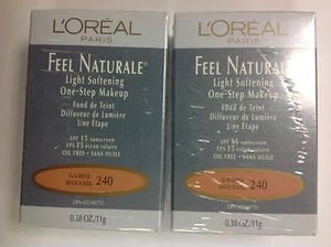 4 X L'OREAL FEEL NATURALE LIGHT SOFTENING ONE STEP MAKEUP SUN BEIGE #240 NEW - Picture 1 of 4