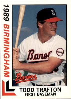 1989 Birmingham Barons Best #19 Todd Trafton Elk Grove California Baseball Card - Image 1 of 2