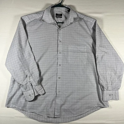 Camisa de vestir para hombre Alfani ajustada elástica gris/negro a cuadros talla: XL 17,5 34/35 Foto 1 de 4