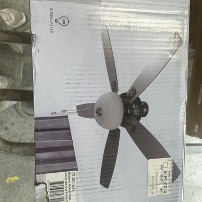 BLUE MOUNTAIN FANS Fusion 52 in. Indoor Brushed Nickel Ceiling Fan with LED Kit - Image 1 of 2