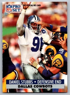 1991 Pro Set FACT Mobil Daniel Stubbs Dallas Cowboys #134 - Image 1 of 2