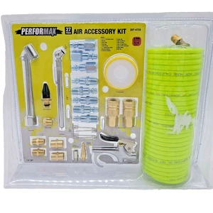 Performax 27 Piece Air Accessory Kit Inflators Couplers Blow Gun Fittings New - Picture 1 of 8