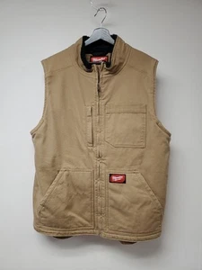 Milwaukee (801BR-XL) Men's XL Brown Heavy-Duty Sherpa-Lined Vest with 5-Pockets - Picture 1 of 7