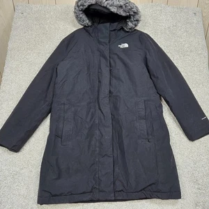 The North Face Goose down long Jacket Women's 2XL Black Arctic Parka Dryvent - Picture 1 of 10