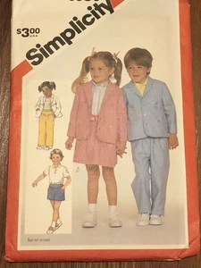 Vintage Simplicity Child’s Pants Shorts Skirt Jacket Pattern 6308 Size 5 - Picture 1 of 4