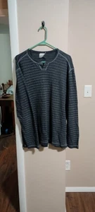 Tommy Bahama Para Hombres Reversible Manga Larga Pullover Tejido Camisa Talla Grande Gris - Imagen 1 de 11