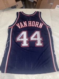Neu mit Etikett Auto AUTHENTIC Keith Van Horn New Jersey Nets Champion Trikot Herren 44 blau - Bild 1 von 12