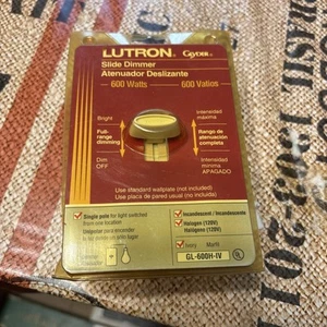 NOS Lutron Glyder Slide Dimmer Switch 600W Incandescent/Halogen GL-600H-IV - Picture 1 of 2