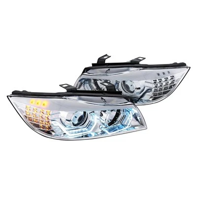 For BMW M3 2006-2008 Lumen 87-1002366 Chrome DRL Bar Projector Headlights — 第 1/4 张图片