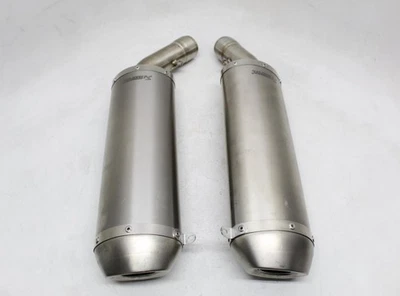 Ducati 1098 1098R 1198 848 EXHAUST PIPE MUFFLER Akrapovic Titanium Twin Silencer - Image 1 of 4
