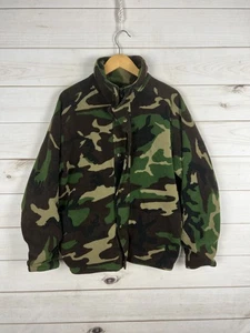 Vintage Cabelas Jacket Mens Large Camouflage Gore Tex Hunting Fleece Made USA 90 - Picture 1 of 8