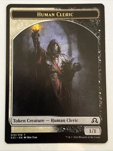 Ficha de clérigo humano MTG Sombras sobre Innistrad 010/018 LP - Imagen 1 de 2