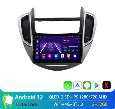 Radio estéreo para automóvil Android 12 de 9" para Chevrolet Trax 2013-16 GPS NAVEGACIÓN DSP 4G Carplay Foto 1 de 4