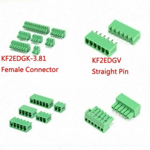 Conector bloque tornillo perno recto/hembra KF2EDG paso 3,81 mm 2P 3P 4P 5P 6P-12P - Imagen 1 de 16