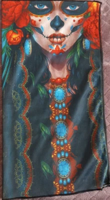 Skull Girl/Candy Skull Female Seamless Breathable Bandana Face Cover Festival - Image 1 of 2