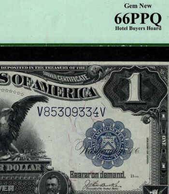 1899 $1 Silver Certificate Fr.233 Black Eagle PCGS 66PPQ Gem New (ABEJ) - Image 1 of 3