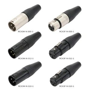Male/Female XLR Plug Audio Cable Connector 3 Pole pin Nickel Body NC3FXX NC3MXX - Picture 1 of 28