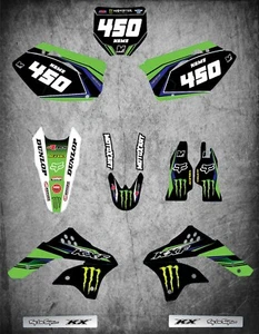 KXF 450 2006 2007 2008 Full graphics kit SURGE style custom sticker kit decals - Bild 1 von 3