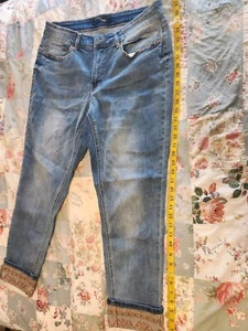 Stitch Star Damen Jeans Baumwolle/Elasthan Gr. 12 hellblau Denim mit Bündchen - Bild 1 von 9