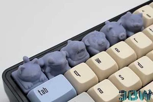 Chibi Animal Keycap Set | Unbemalte Resin Artisan Caps | Cherry MX | Frosch, Ente - Bild 1 von 10