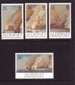 Conjunto de barcos de guerra Alderney 1992 sellos MNH como nuevos - Imagen 1 de 1