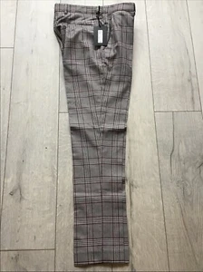 River Island Herren Hose Kariert Neu Mit Etikett 32L Cropped Ultra Skinny Fit - Bild 1 von 8