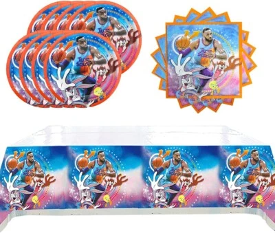 Space Jam 2 Party Supplies 20 Space Jam Plates 20 Napkins 1 Tablecloth Birthday