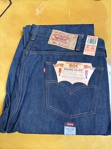 501 XX Levi’s Shrink To Fit Deadstock Raw Jeans 44x30 NWT Made In USA - Picture 1 of 12