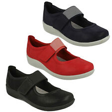 LADIES CLARKS CLOUDSTEPPERS WIDE CASUAL PUMPS FLAT SHOES SILLIAN CALA