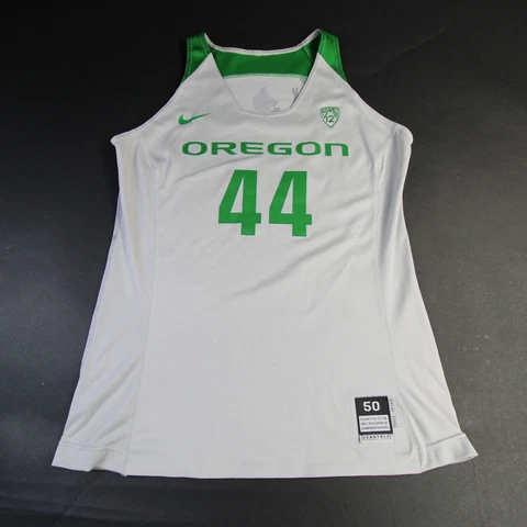 Oregon Ducks Nike Game Jersey - Basketball Women's Gray/Green Used Cover