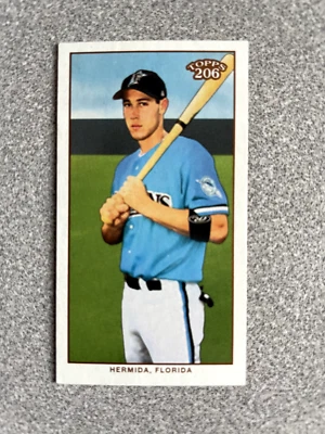 2002 Topps 206 Jeremy Hermida Mini Sweet Caporal Red Back Rookie Card #424 - Image 1 of 2