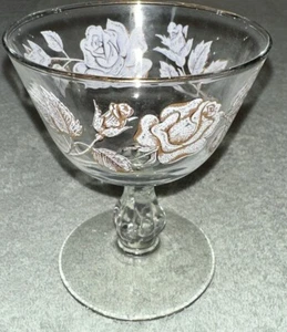Libbey Barware Rose Bouquet Liquor Cocktail Glass Replacement 4 1/4” Tall 1960’s - Picture 1 of 11