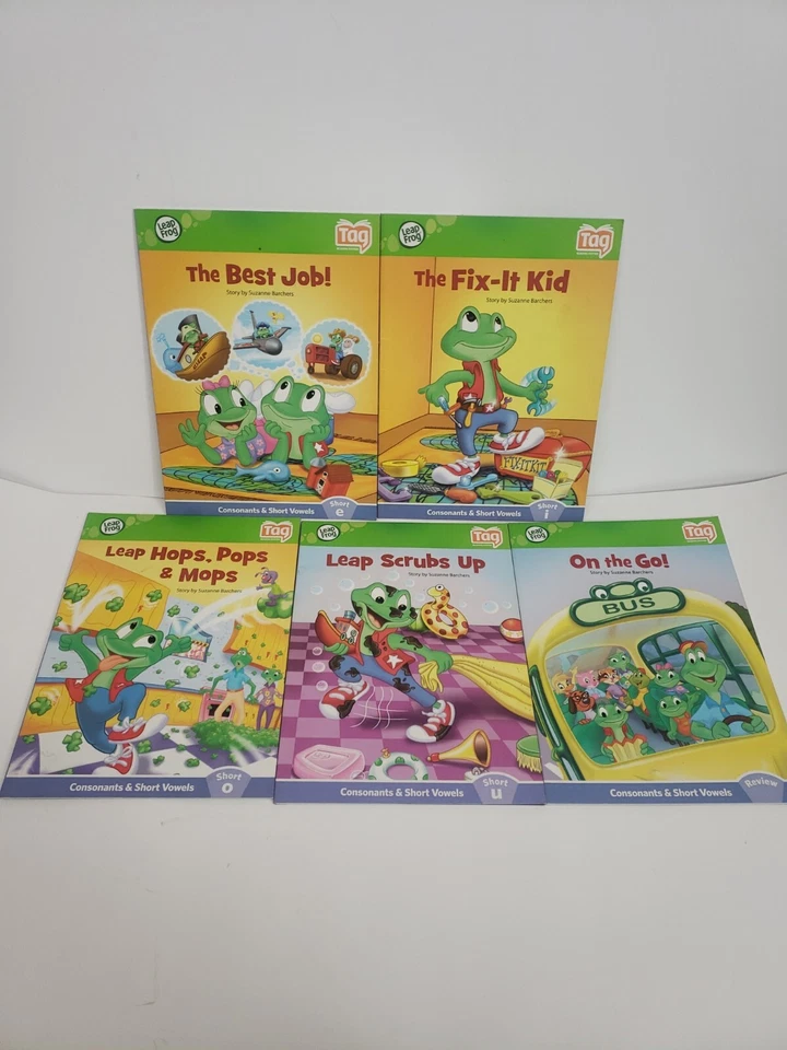 Leap Frog Tag Reader LEARN TO READ Short Vowels Book Set of 6 Soft Books Bundle - Image 1 of 4
