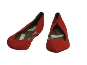 Red Merona Suede Flats - Picture 1 of 2