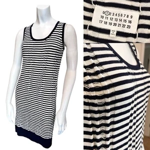 Vintage 2000’s MM6 MAISON MARTIN MARGIELA DRESS XS Striped Knit Sleeveless Y2K - Foto 1 di 13