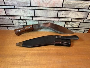 Vintage India GURKHA KUKRI Fighting Knife 12" Blade & Original Sheath, Free Ship - Picture 1 of 8
