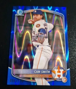 Bowman Chrome Prospects 2025 refractor de onda de rayos azul SP #BCP-48 Cam Smith 098/150 - Imagen 1 de 2