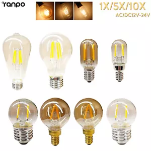 E27 E14 Led Filament Light Bulb Socket Replace Brightness Glass A60 Home 4500K - Picture 1 of 26